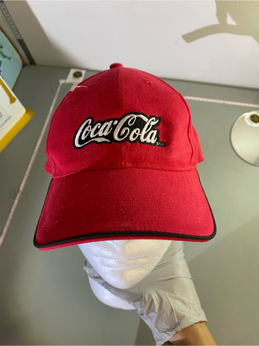 Coke Coca cola Red Logo Baseball Cap with Black Trim